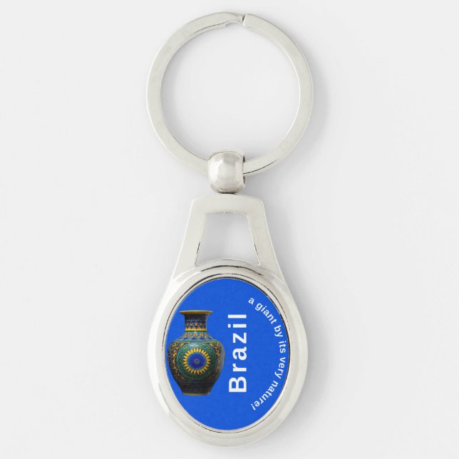 Chaveiro Brazil Giant Nature Mandala - Round Keychain (Frente)