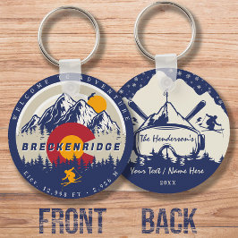 Chaveiro Breckenridge Colorado Flag Mountain Souvenir