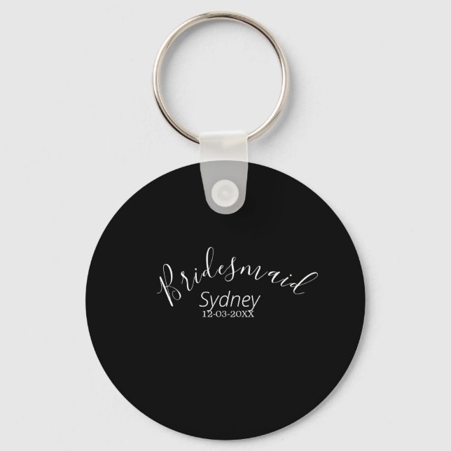 Chaveiro Bridesmaid bachelorette party add name modern  (Frente)