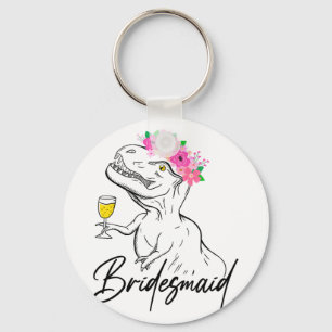 Chaveiro Bridesmaid Fllower Floral Dinossaur Bacheloret