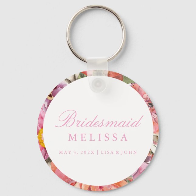 Chaveiro Bridesmaid - Floral (Frente)