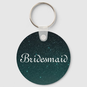 Chaveiro Bridesmaid Personalizada com Glitter Roxo