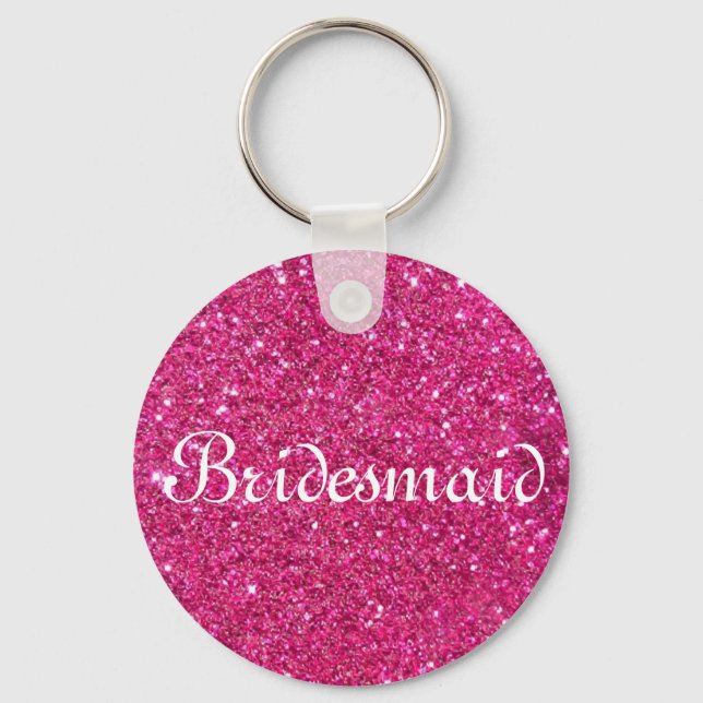 Chaveiro Bridesmaid Personalizada com Largura Rosa (Frente)