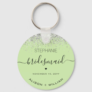 Chaveiro Bridesmaid Personalizado com Efeito Confete Brilha