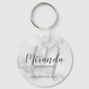 Chaveiro Bridesmaid Personalizado de Script Moderno