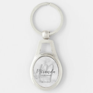 Chaveiro Bridesmaid Personalizado de Script Moderno