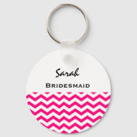 Bridesmaid Pink e White Chevrons V05