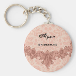 Chaveiro Bridesmaid Wedding Favor Peach Vintage B029