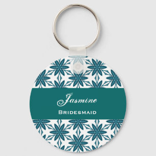 Chaveiro Bridesmaid Wedding Favorece Flores De Estrela Verd