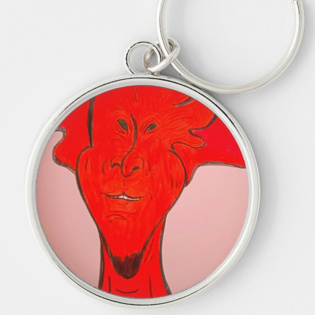 Chaveiro Bright Red Animated Character Art Keychain (Frente)