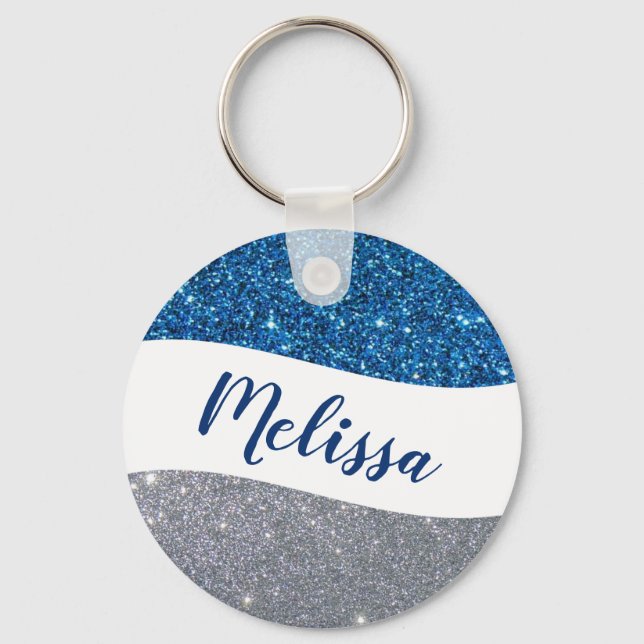 Chaveiro Brilho bicolor personalizado (Frente)