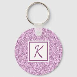Chaveiro Brilho Rosa Feminino Monogramado