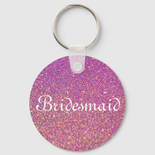 Chaveiro Brilho roxo dama de honra personalizada