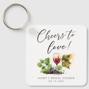 Chaveiro Brindes Chic Parabéns Ao Amor Aquarela Vinho