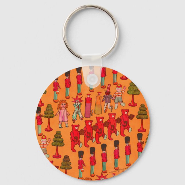 Chaveiro Brinquedo de Natal Antigo Crianças Jogam (Frente)
