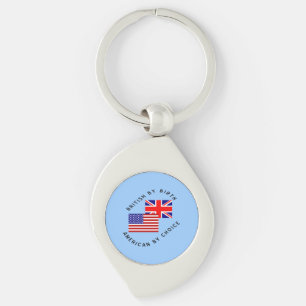 Chaveiro Britânico por Nascimento Americano por Escolha Tex