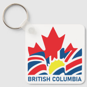 Chaveiro British Columbia Flag Canada Vintage Souvenirs