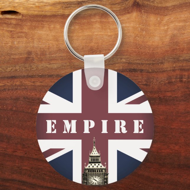 Chaveiro British Flag, Reino Unido, Empire, Big Ben UK (Frente)