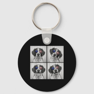 Chaveiro Brittany Spaniel 4 De Julho Cachorro Com Bandeira