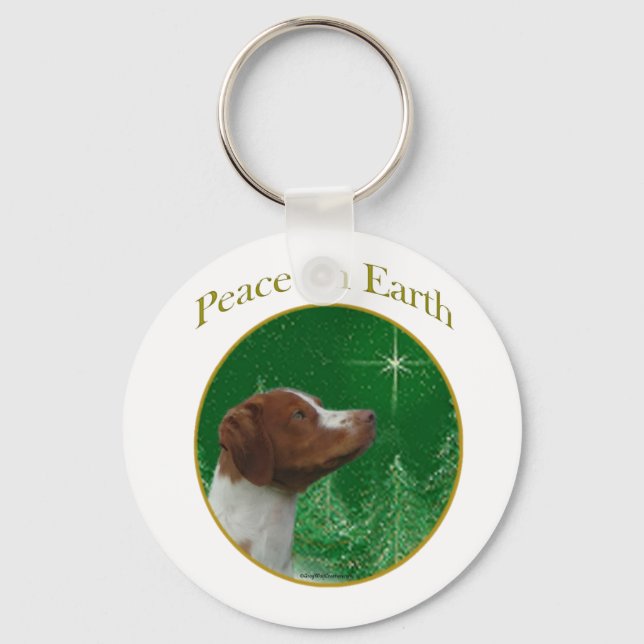 Chaveiro Brittany Spaniel Peace (Frente)