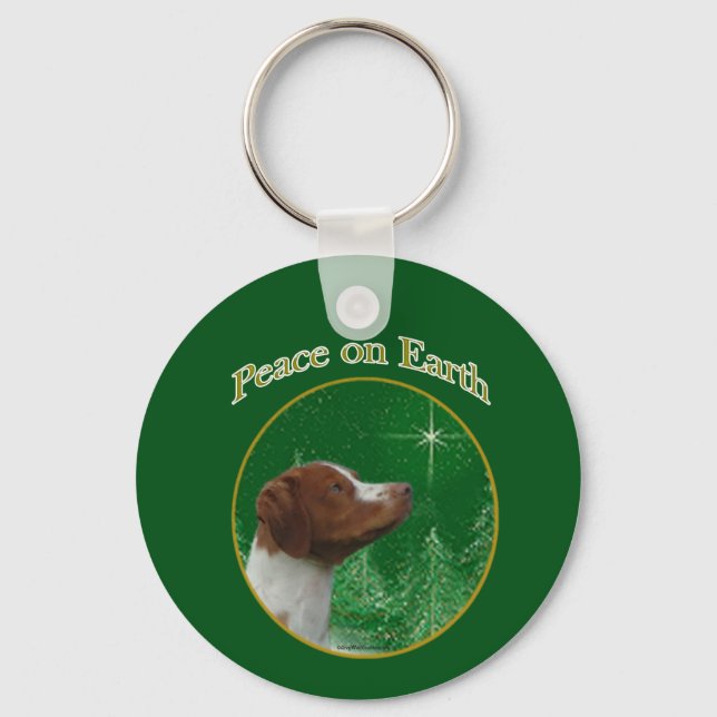 Chaveiro Brittany Spaniel Peace (Frente)