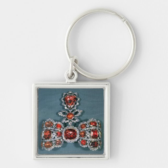 Chaveiro Broche do arco ajustado com brilhante (Frente)