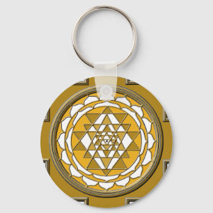 Chaveiro Bronze de Sri Yantra