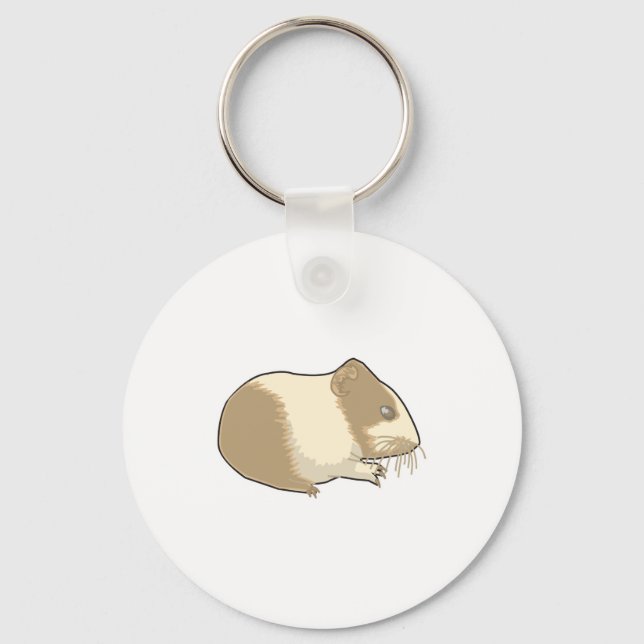 Chaveiro bronzeado bonito e hamster branco (Frente)