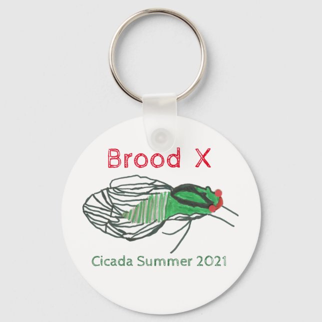 Chaveiro Brood X Cicada Verão de 2021 (Frente)