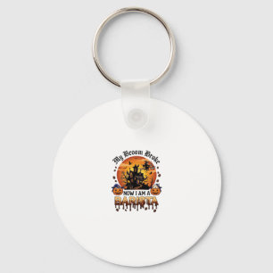 Chaveiro Broom Quebrou Barista Halloween Bruxa Café Abóbora