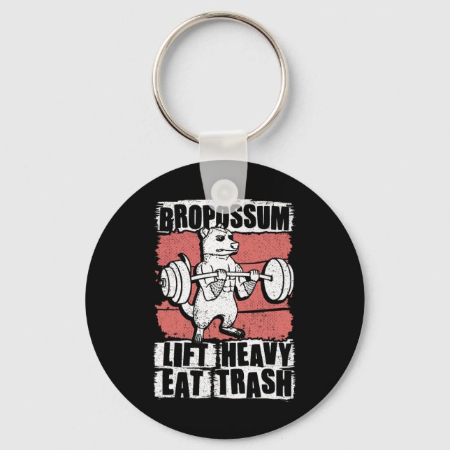 Chaveiro Bropossum Levanta Pesado Come Lixo Opossum Ginásio (Frente)