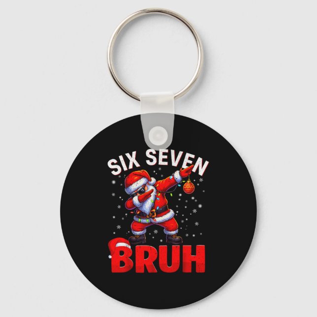 Chaveiro Bruh 67 Dabbing Papai Noel Meme Divertido Seis Set (Frente)