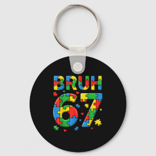 Chaveiro Bruh 6 7 conscientização do autismo crianças seis