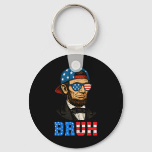 Chaveiro Bruh Abraham Lincoln Patriótico 4 De Julho Menino