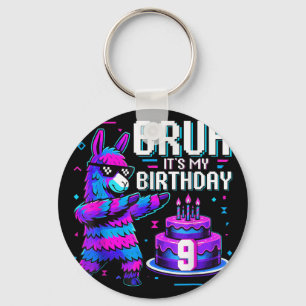 Chaveiro Bruh Dabbing É Meu 9º Aniversário Llama Pinata Men