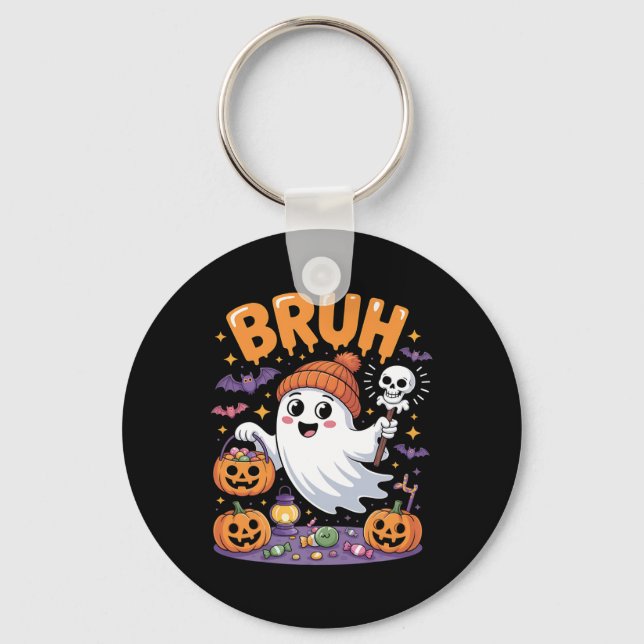 Chaveiro Bruh Ghost Halloween Candy Cute Ghost Kids (Frente)