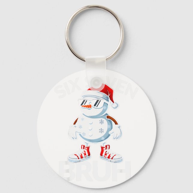 Chaveiro Bruh Seis Sete 6 7 Meme Natal Divertido Xmas Homen (Frente)