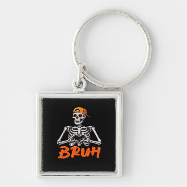 Chaveiro Bruh Skeleton Halloween Men Cl (Frente)