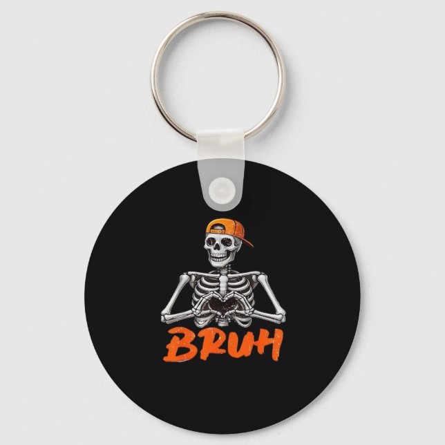 Chaveiro Bruh Skeleton Halloween Men Cl (Frente)