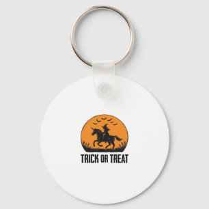 Chaveiro Bruxa de Halloween Truque ou Tratamento Vintage Lu