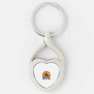 Chaveiro Bruxa de Halloween Truque ou Tratamento Vintage Lu
