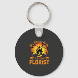 Chaveiro Bruxa Florista Meu Vassoura Quebrou no Halloween