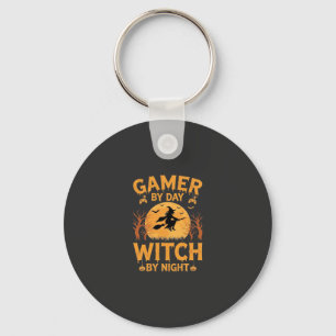 Chaveiro Bruxa Gamer Design de Jogos para Halloween