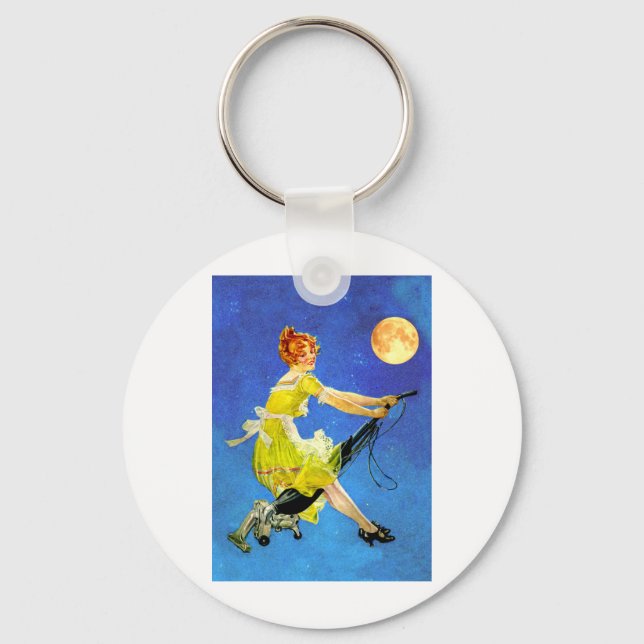 Chaveiro Bruxa Moderna Dirige um Vácuo (Frente)