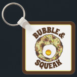 Chaveiro Bubble e Squeak Brunch - Reino Unido - Comida Cuis<br><div class="desc">Foodie design apresenta um marcador original ilustrativo de 'bolha e picada',  uma comida britânica clássica composta por repolho e batatas,  e tocada com um ovo.</div>