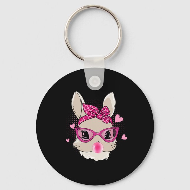 Chaveiro Bubblegum Bandana Gles Páscoa Dia das Coelhinhas (Frente)