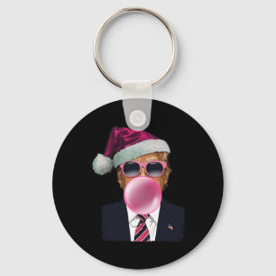 Chaveiro Bubblegum Trump Soprando Chiclete Natal Rosa 
