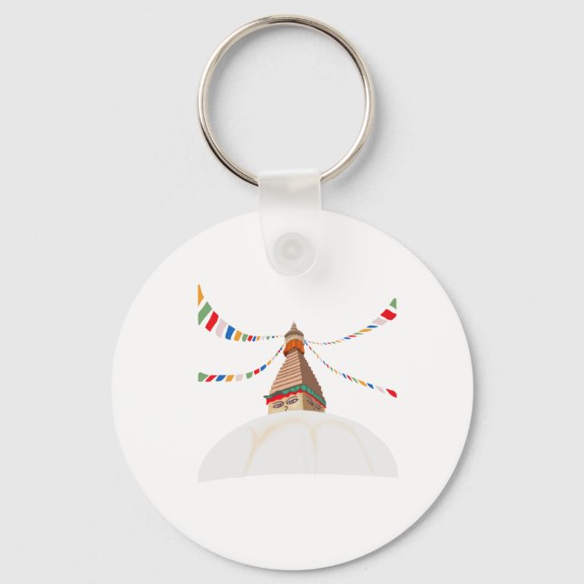 Chaveiro Buddha Boudha Swoyambhu (Frente)