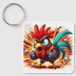 Chaveiro "Buddy Rooster" Double Sided Aluminum Keychain