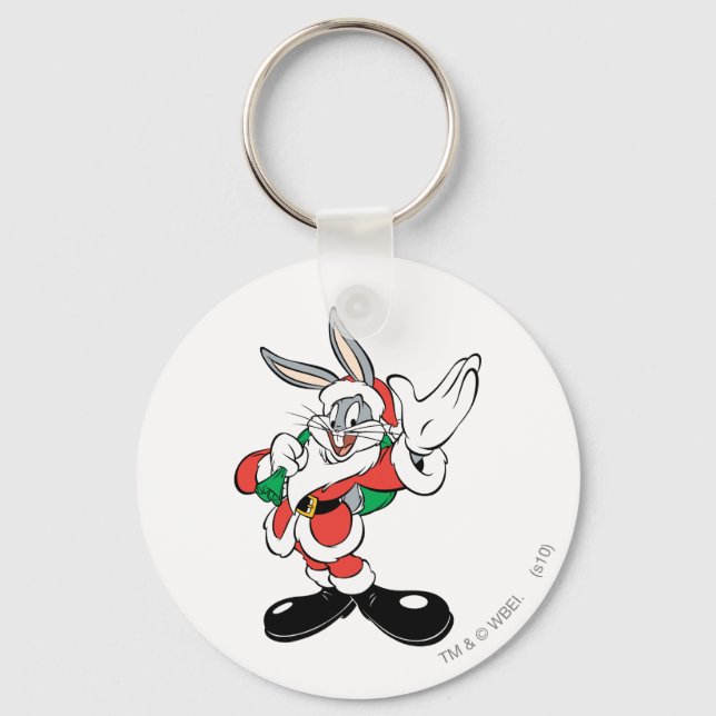 Chaveiro BUGS BUNNY™ Papai Noel Acenando (Frente)